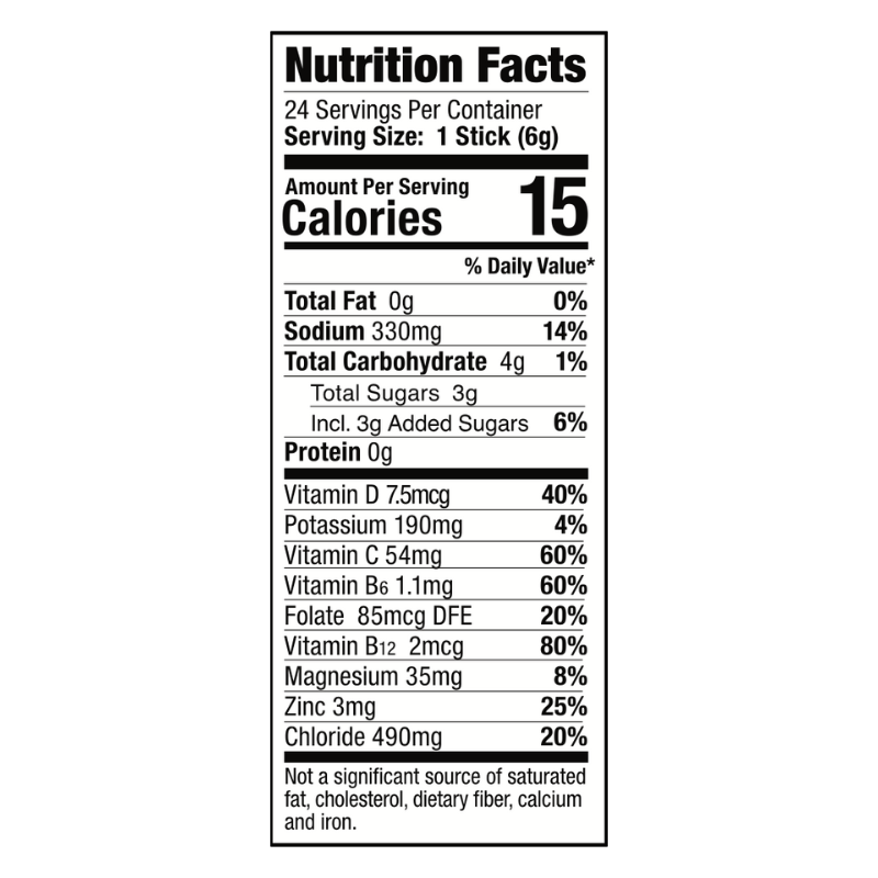 SOS Daily Electrolyte Powder - Lemon (24 sticks)