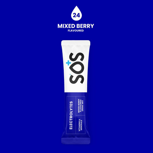 SOS Daily Electrolyte Powder - Mixed Berry (24 sticks)