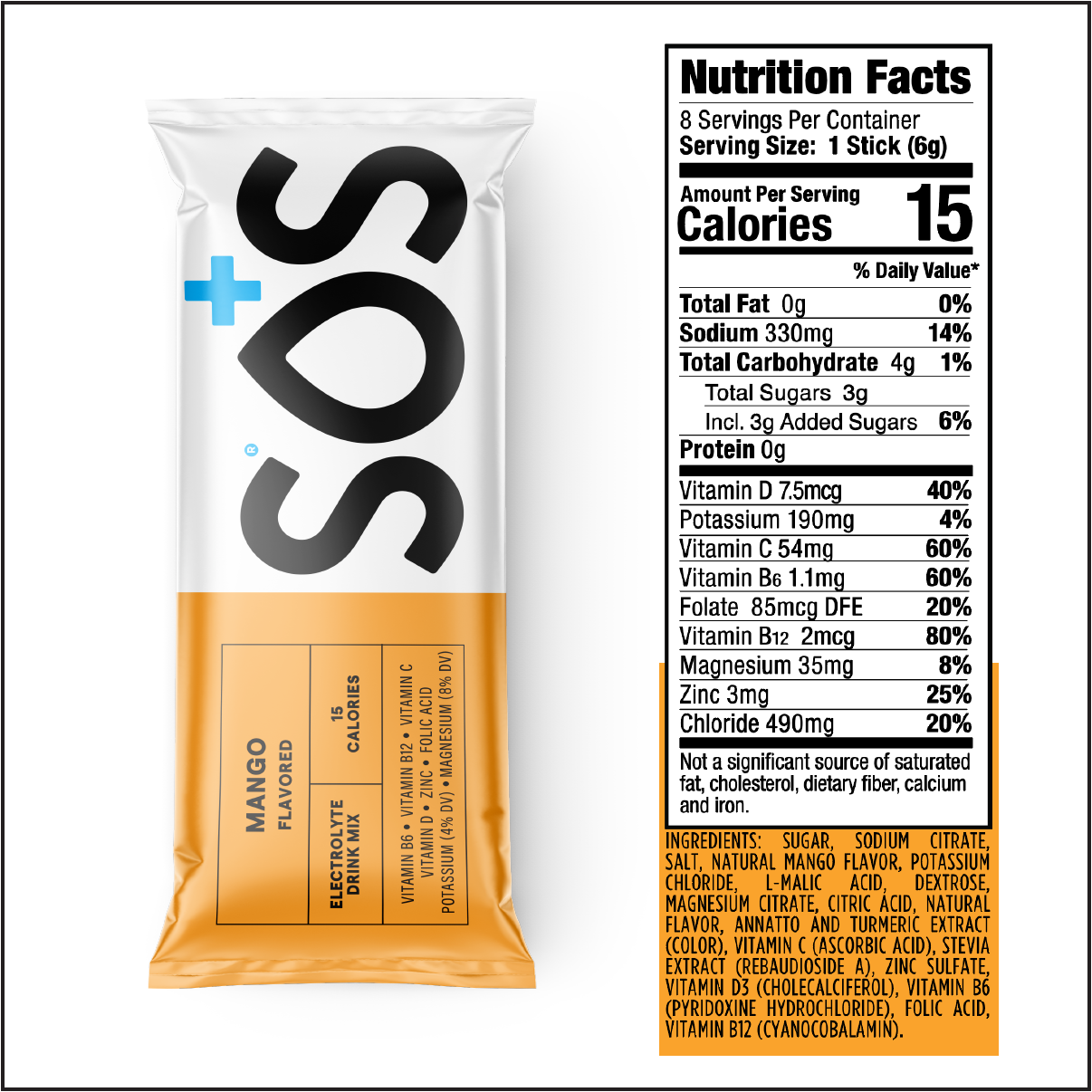 SOS Daily Vitamin Enhanced Mango Flavour
