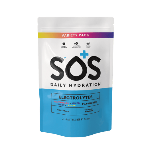 SOS Daily Electrolyte Powder – Variety Pack (24 Sticks)